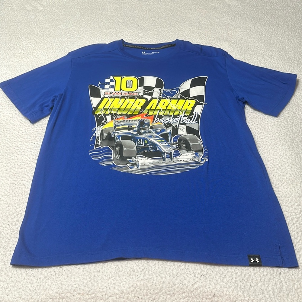 Under Armour Men’s Basketball Racing Tee, EUC, Size XL